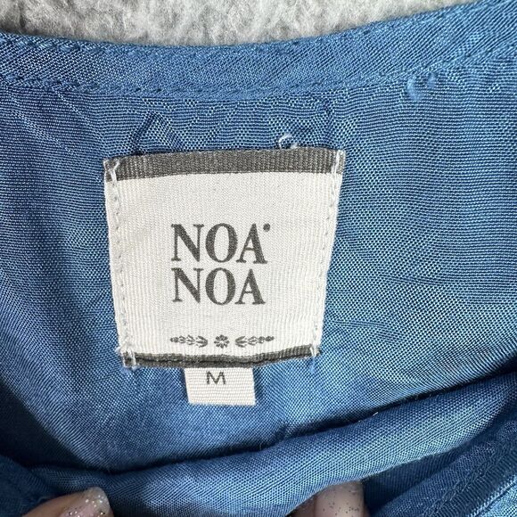 Noa Noa Slip Dress Womens Sz M Blue Sleeveless Spaghetti Strap Feminine Romantic - Picture 5 of 13